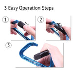 OMEGA PACIFIC STANDARD D 3-STAGE QUIK-LOK BLUE NFPA (CARABINER)