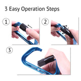 OMEGA PACIFIC STANDARD D 3-STAGE QUIK-LOK BLUE NFPA (CARABINER)